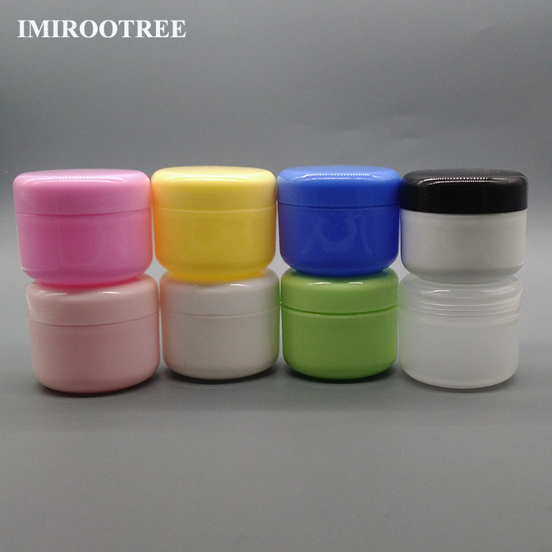50ml 50g Colorful Face Cream Jars Pot Travel Plastic Empty Cosmetic Containers Cosmetic Sample Containers