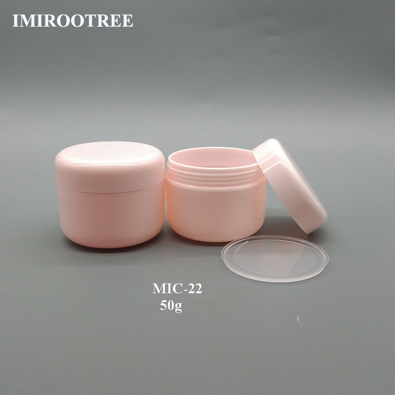 50ml 50g Colorful Face Cream Jars Pot Travel Plastic Empty Cosmetic Containers Cosmetic Sample Containers