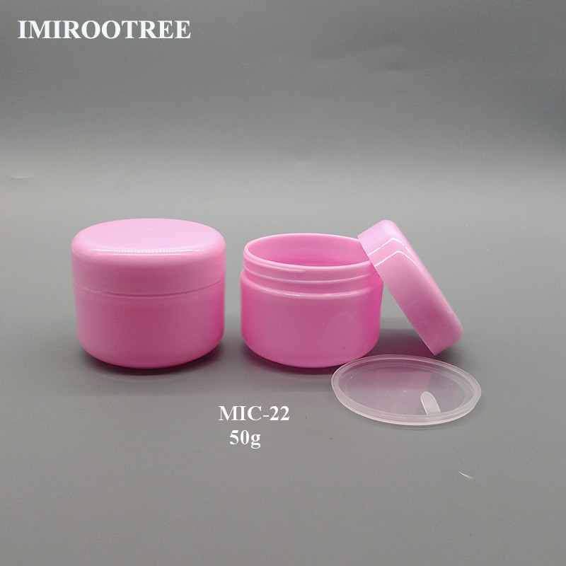 50ml 50g Colorful Face Cream Jars Pot Travel Plastic Empty Cosmetic Containers Cosmetic Sample Containers