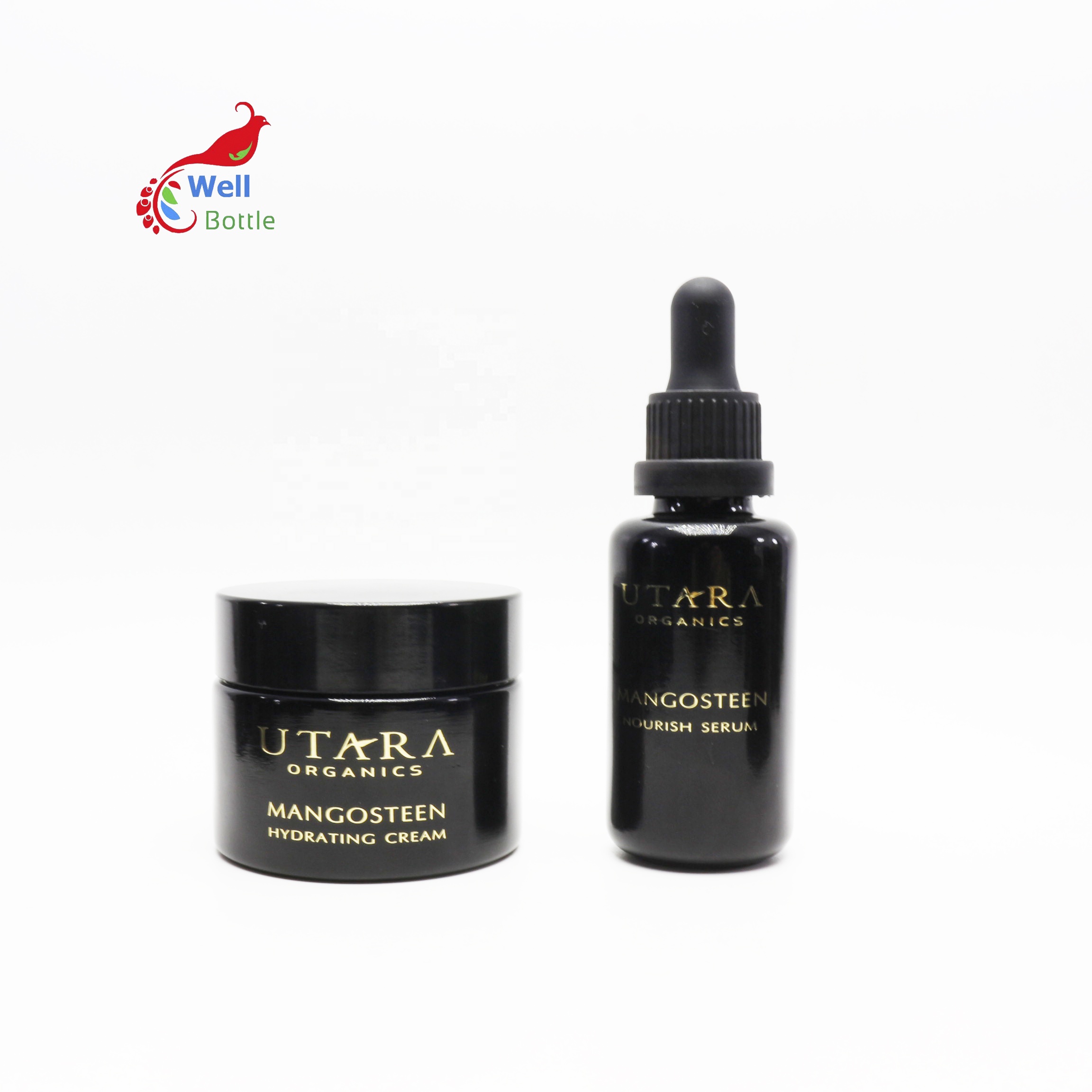 50ml 50g luxury black high quality dark violet glass eyelash serum bottle bottle luxury cosmetic packaging VB-25B