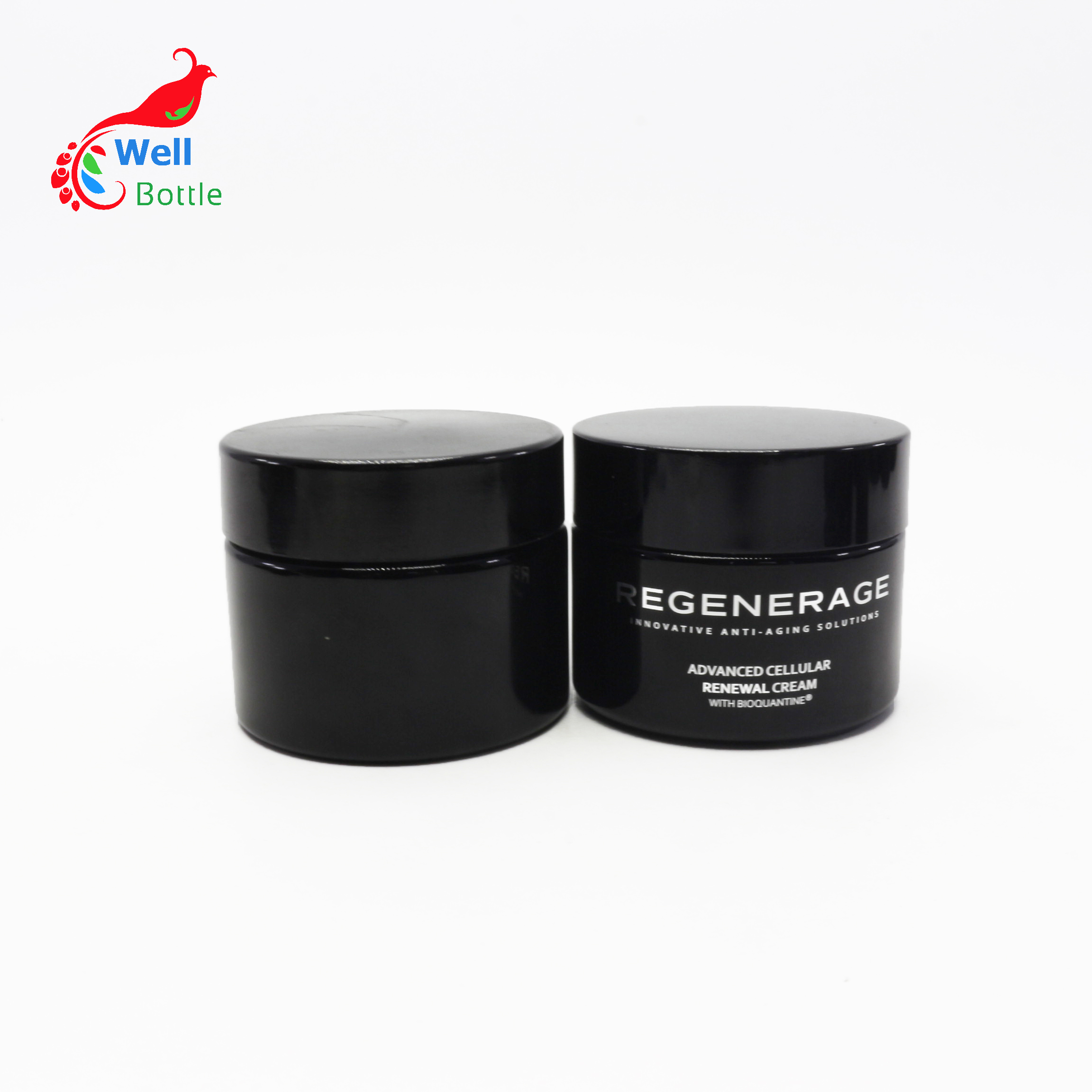 50ml 50g screw glass jar Ultraviolet black uv glass pot DV303E