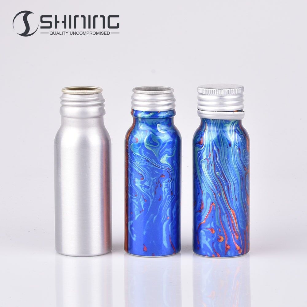 50ml 60ml 100ml small aluminum energy shot bottle with aluminum screw cap