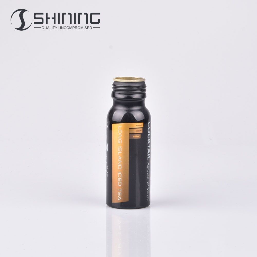 50ml 60ml 100ml small aluminum energy shot bottle with aluminum screw cap