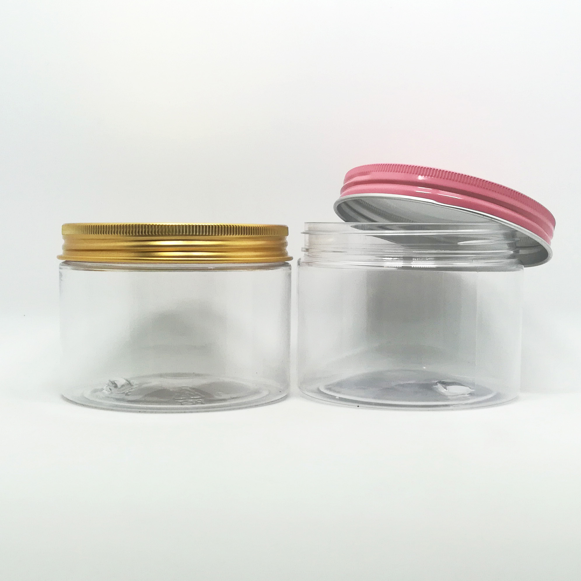 50ml 60ml 80ml 100ml 120ml 150ml 200ml 250ml 300ml 400ml 500ml Round PET Clear Cosmetic Jar for Skin Care