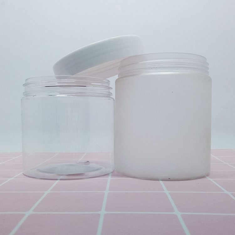 50ml 60ml 80ml 100ml 150ml 200ml PET clear plastic jar with white plastic lid