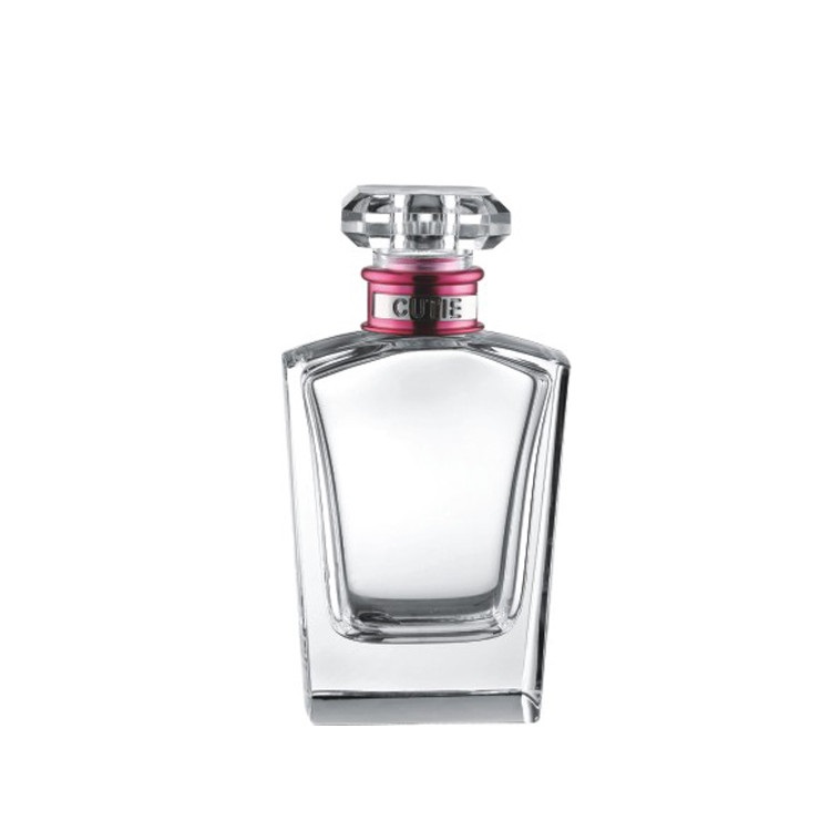50ml 60ml 90ml fan shaped cosmetic glass perfume bottles square empty polished glass sprayer bottle