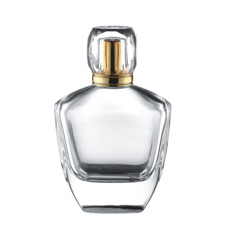 50ml 60ml 90ml fan shaped cosmetic glass perfume bottles square empty polished glass sprayer bottle