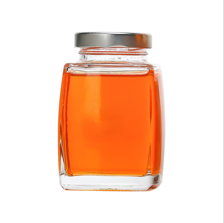 50ml 75ml 100ml 180ml 280ml 360ml 500ml high white in bulk square shape glass honey jar with lid