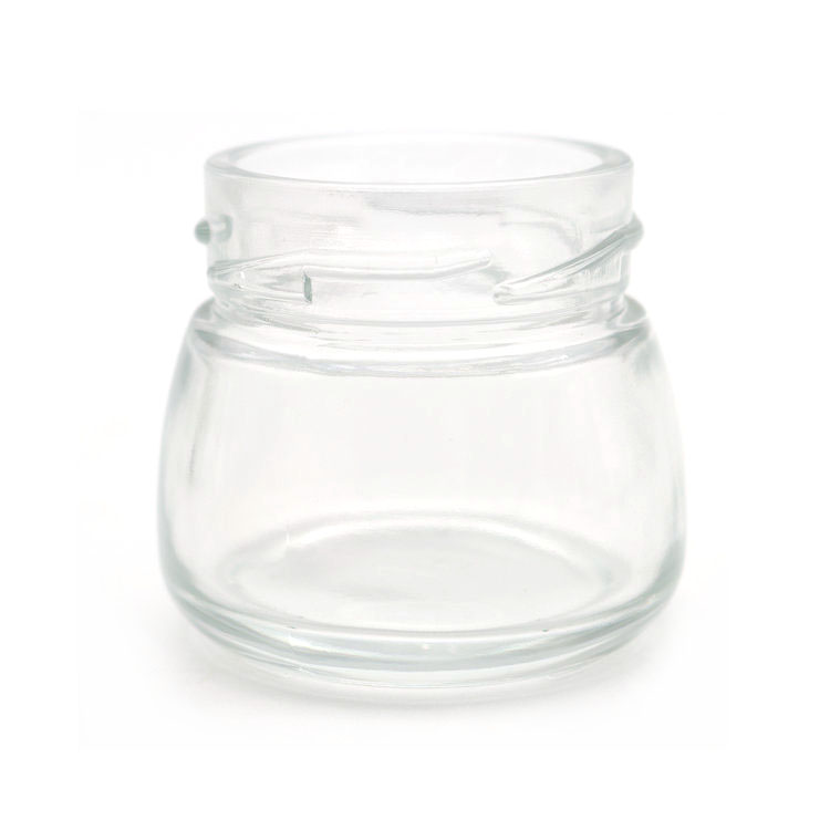 50ml 75ml 120ml 150ml wide mouth glass bird's nest bottles and jars with metal pink lid