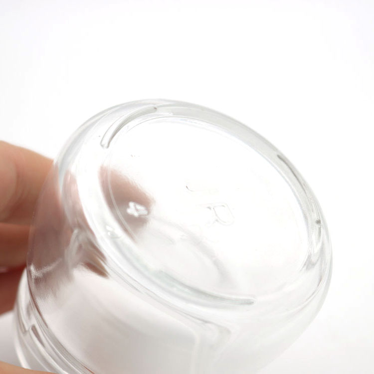 50ml 75ml 120ml 150ml wide mouth glass bird's nest bottles and jars with metal pink lid