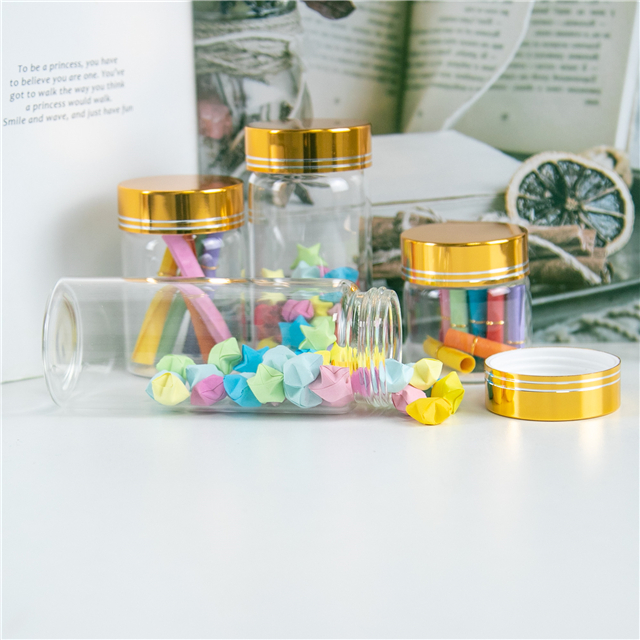 50ml 80ml 100ml 150ml Glass Bottle with Gold Screw Cover, Ornament Wishing Jars Vial, can be Customized Logo and Free Shipping