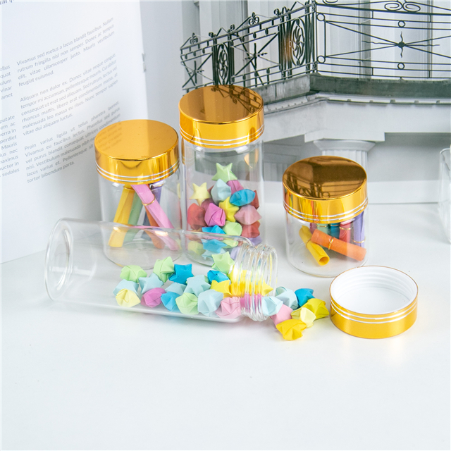 50ml 80ml 100ml 150ml Glass Bottle with Gold Screw Cover, Ornament Wishing Jars Vial, can be Customized Logo and Free Shipping