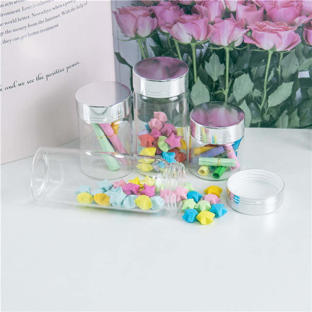 50ml 80ml 100ml 150ml Glass Bottle with Silver Screw Lid, Ornament Wishing Jars Vial, can be Customized Logo and Free Shipping