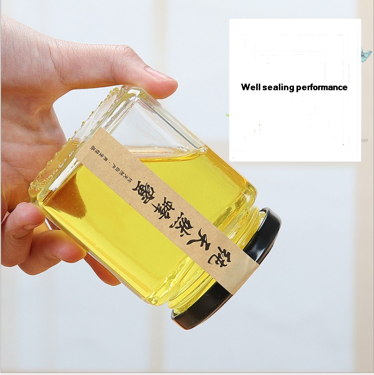 50ml 80ml 100ml 200ml 280ml 380ml 500ml 730ml Food safe recycled glass jar for honey jam and pickle with metal lid