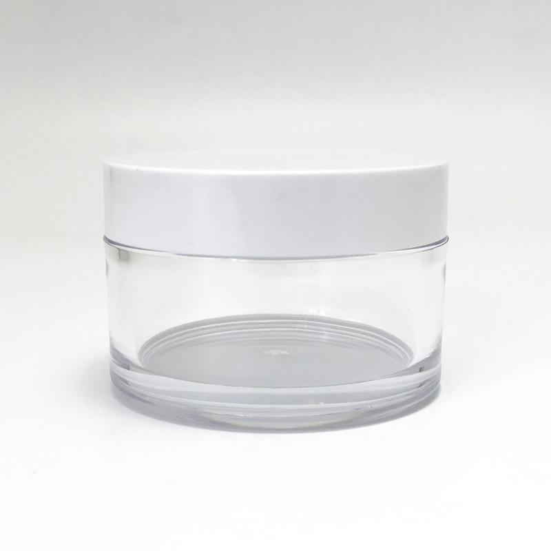 50ml 80ml 100ml clear wholesale PETG plastic jars with lid
