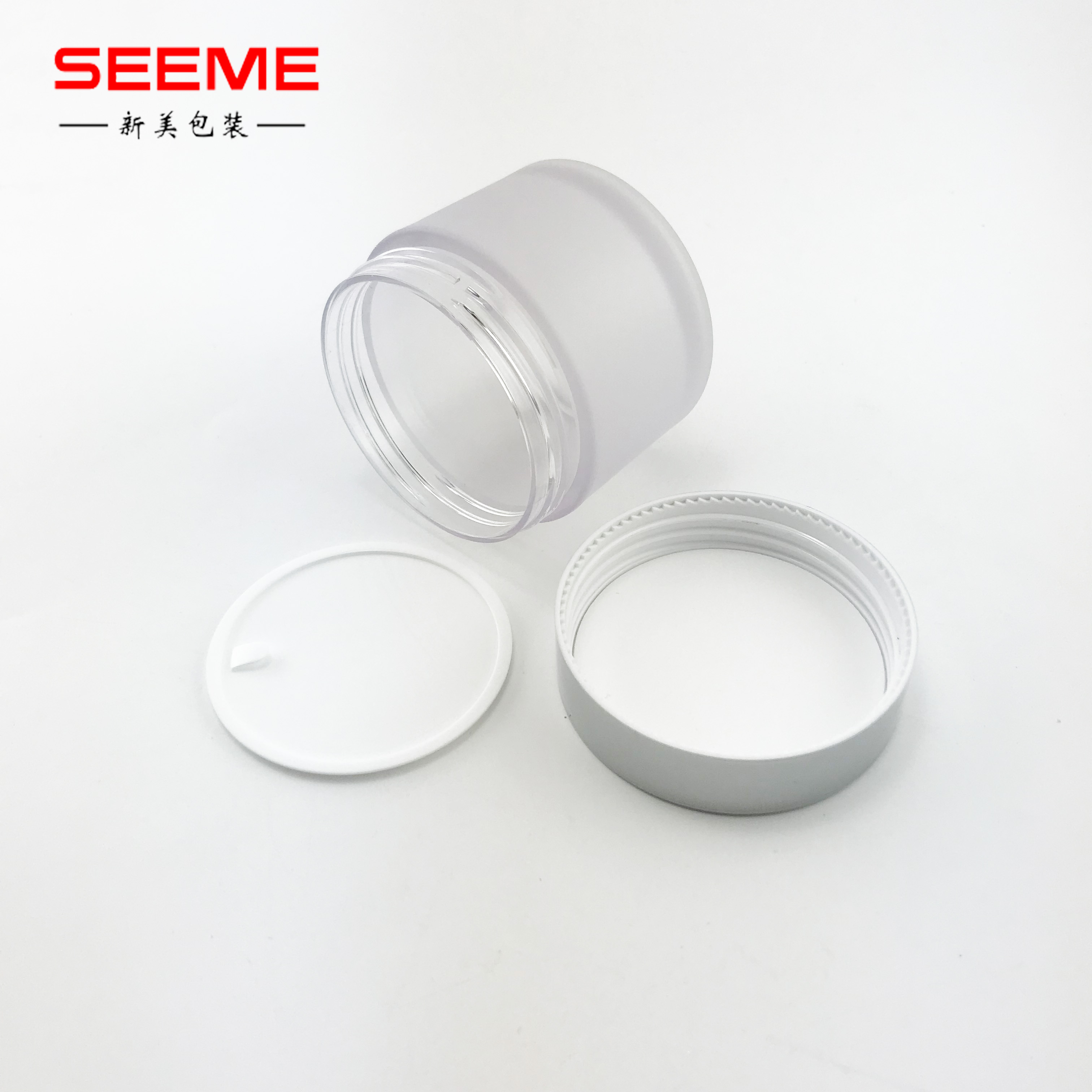50ml 80ml 100ml clear wholesale PETG plastic jars with lid