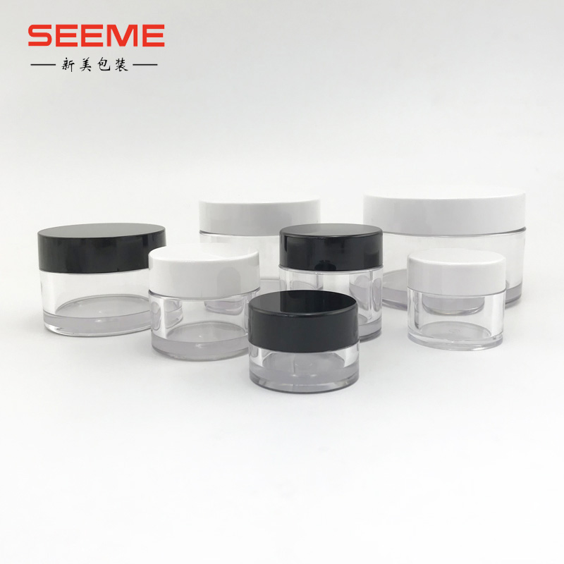 50ml 80ml 100ml clear wholesale PETG plastic jars with lid