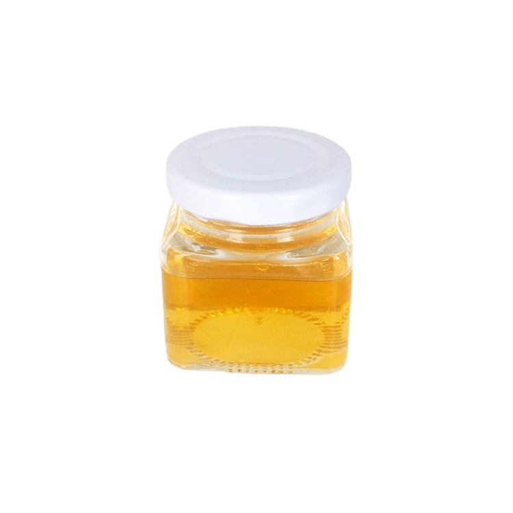50ml 80ml 100ml mini square glass jar for honey jam food storage wholesale