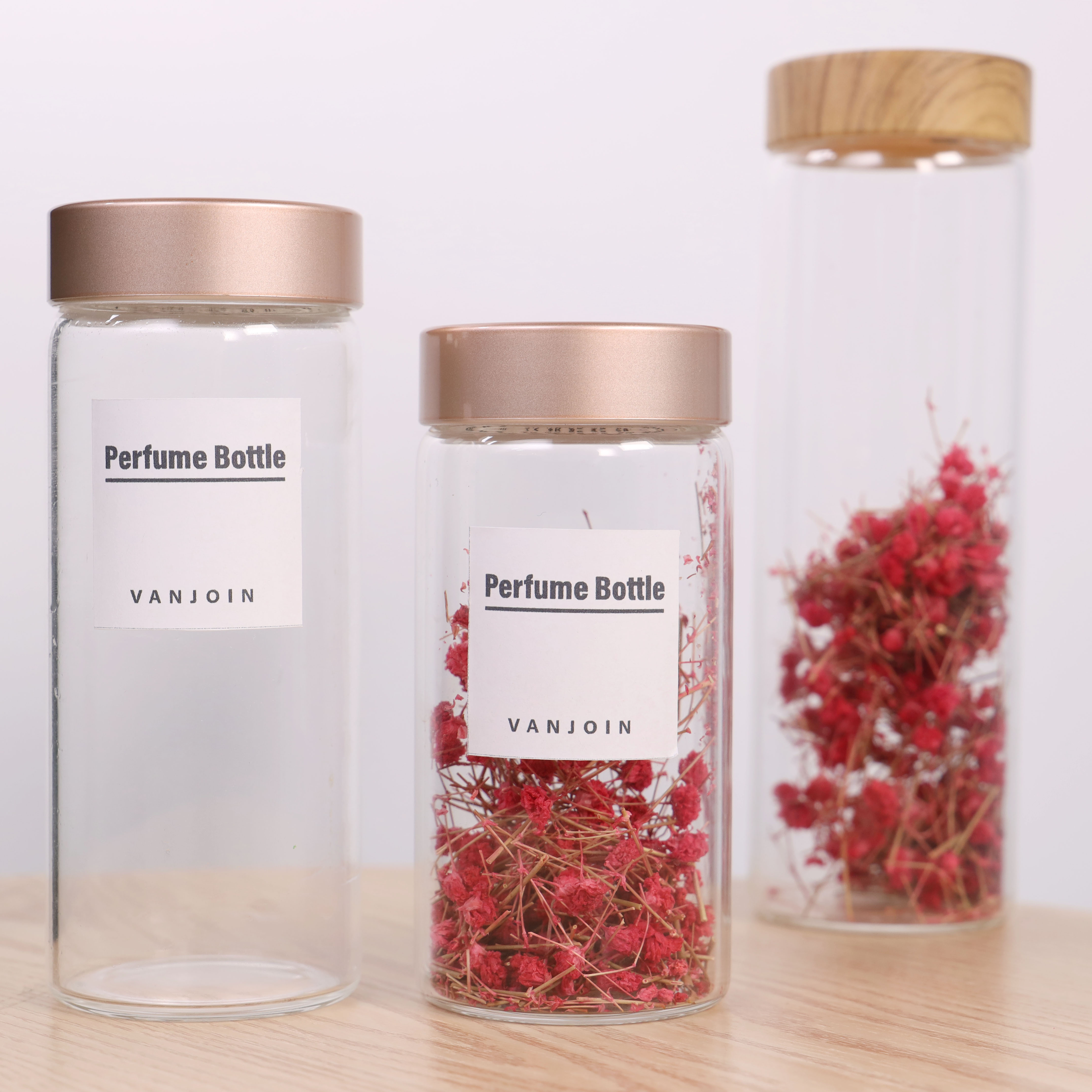50ml 90ml 120ml 150ml 200ml 240ml Straight Side Borosilicate Glass Tube Jar Storage Food Jar