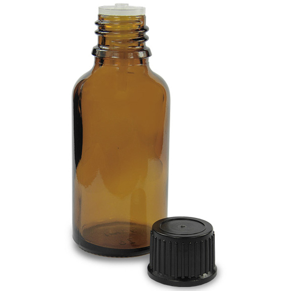 50ml Amber Glass Dropper Bottle With 18mm White Glass Dropper