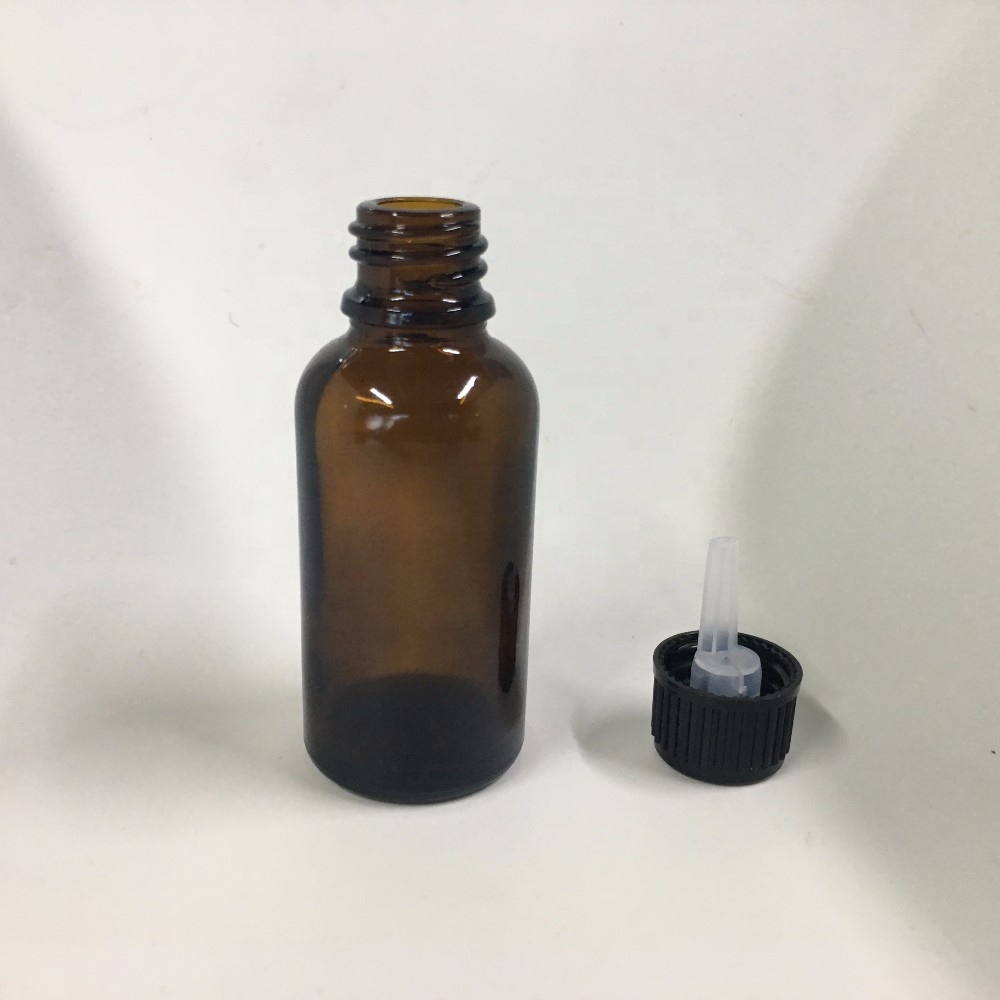 50ml Amber Glass Dropper Bottle With 18mm White Glass Dropper