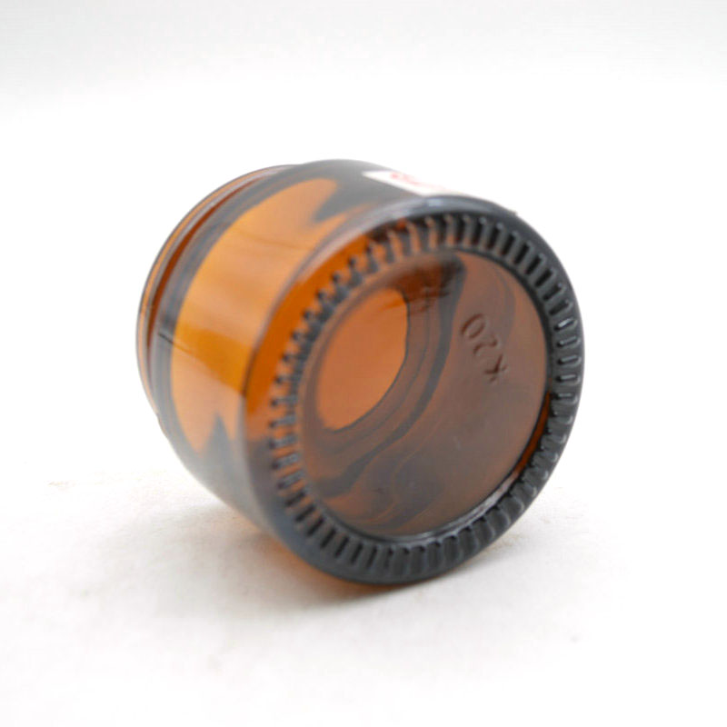 50ml Amber Glass Jars with Metal Lids for Candle Aromatherapy and Essential Oils