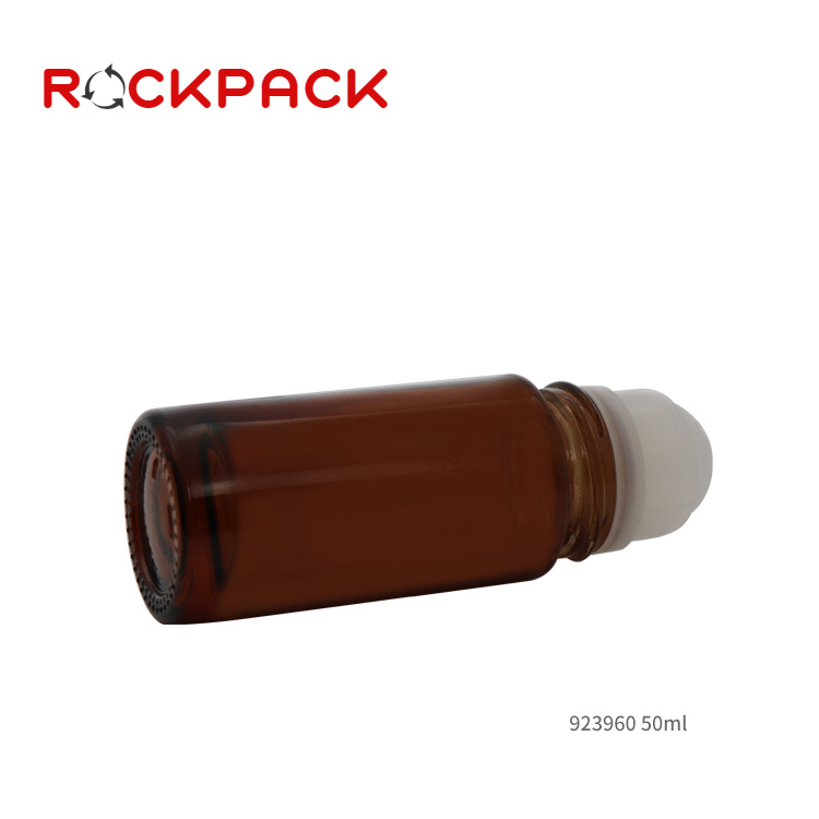 50ml Amber essential oil deodorant glass roll on bottle free sample