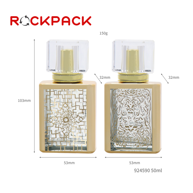 50ml Attar glass perfume bottle arabic style cosmetic packaging