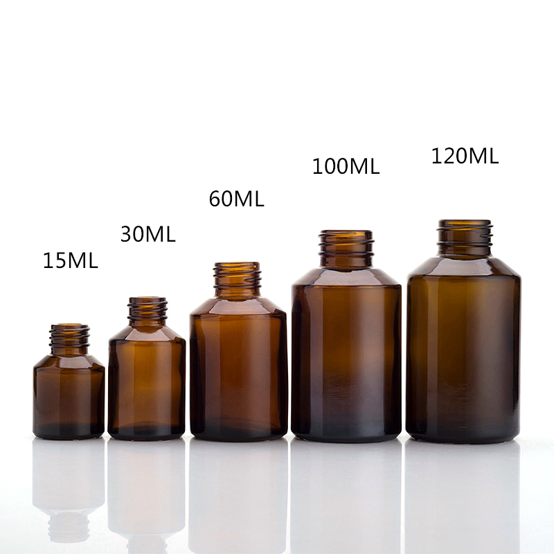 50ml Brown safforn empty cylinder shape spray pump 50 ml gradient cylindrical thick perfume glass bottle