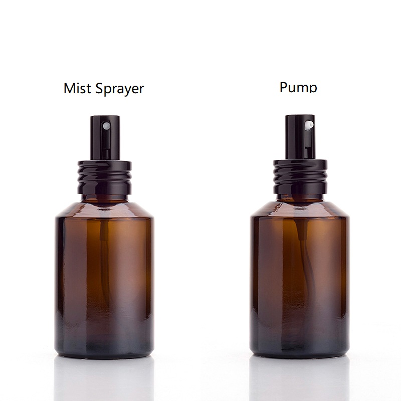 50ml Brown safforn empty cylinder shape spray pump 50 ml gradient cylindrical thick perfume glass bottle