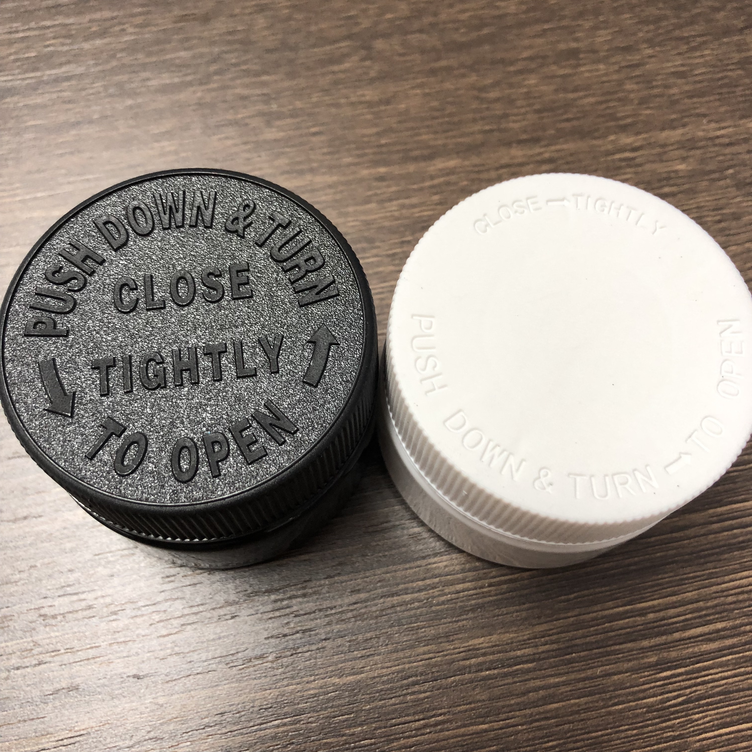 50ml CRC PET Jar Childproof PET jar Plastic Cylinder Medicine Pharma Jar Opaque color with Press Cap Wholesale