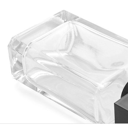 50ml Classic Square Perfume Glass Pump Spray Bottle Luxury Clear Mist Atomizer