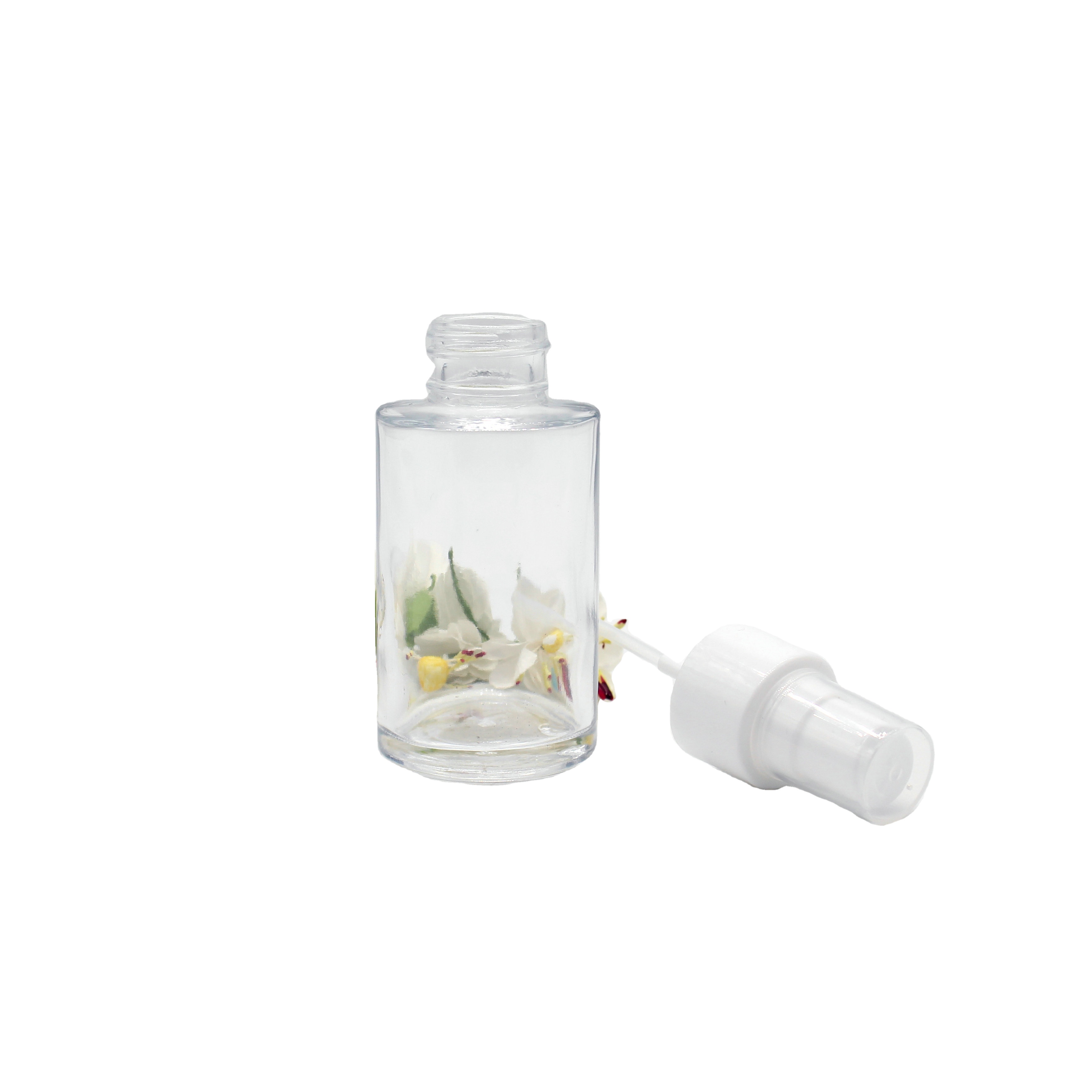 50ml Clear Empty Refill Glass Fine Mist Glass Spray Bottle bottles with Atomizer