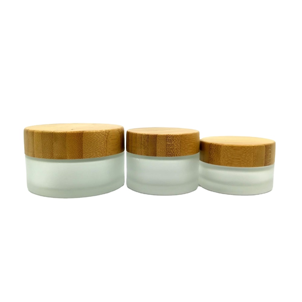 50ml Clear Glass Jar With Bamboo Lid Bamboo Glass Jar bamboo lid glass jars