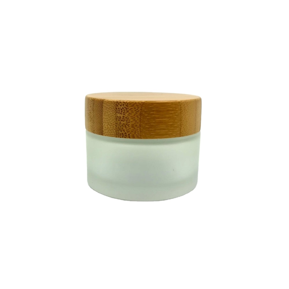 50ml Clear Glass Jar With Bamboo Lid Bamboo Glass Jar bamboo lid glass jars