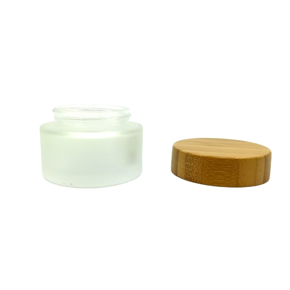 50ml Clear Glass Jar With Bamboo Lid Bamboo Glass Jar bamboo lid glass jars