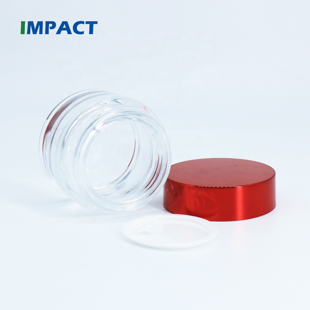 50ml Clear Glass Jar with Red Cap