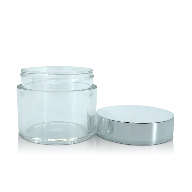 50ml Clear Plastic Cosmetic Cream Jar with Screw Lid for Cosmetic Packaging