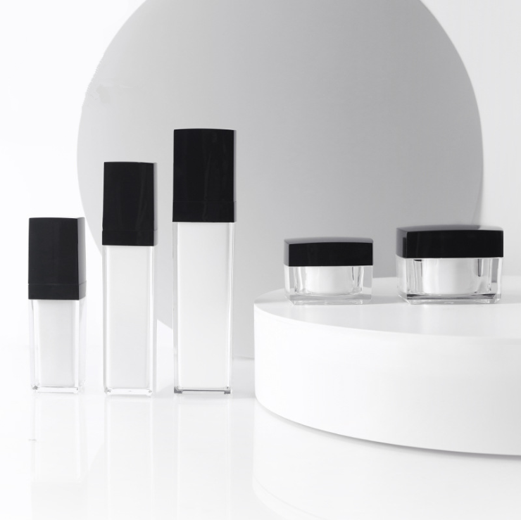 50ml Cosmetic Containers Square Acrylic Jar Plastic Cosmetic cream Jars 50g for Skin Care cosmetic jar
