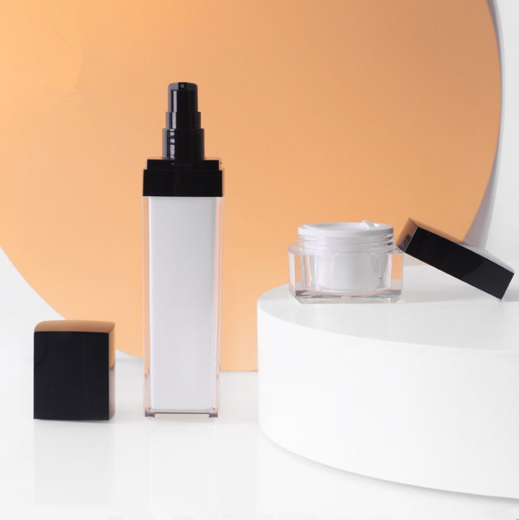 50ml Cosmetic Containers Square Acrylic Jar Plastic Cosmetic cream Jars 50g for Skin Care cosmetic jar