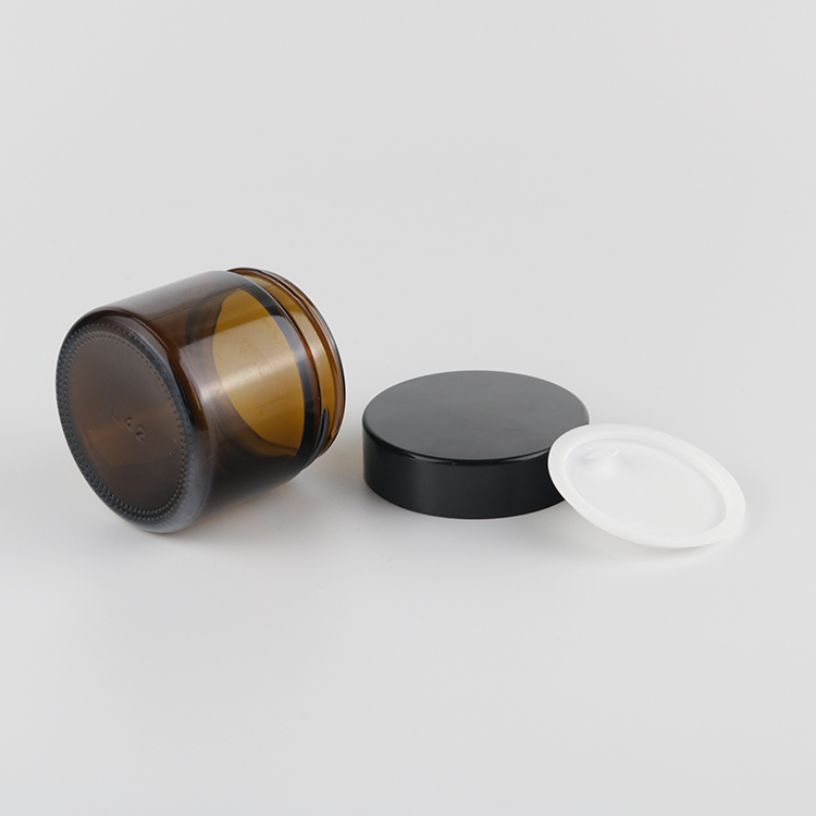 50ml Customized Wholesale Skincare Body Amber Colored Glass Cream Jars