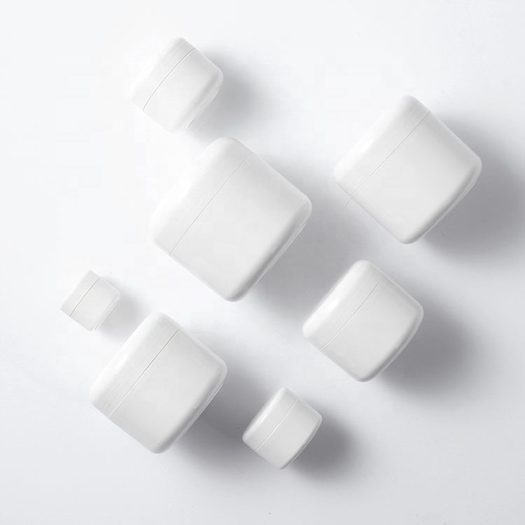 50ml Double Wall Thick PP White plastic jar,round plastic cream jar 50g cosmetic jar