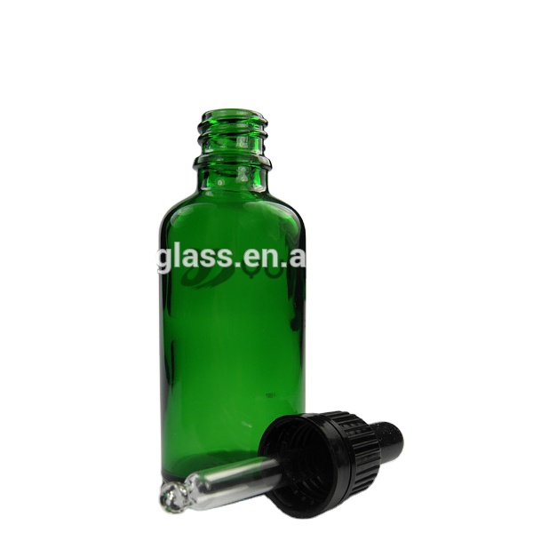 50ml Empty Euro Glass Dropper Bottle with Glass Pipette and Rubber Top in Stock