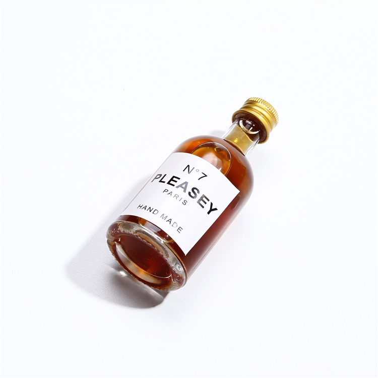 50ml Flint Glass Bottle With Aluminium Screw Cap Wine Container Sample Packaging