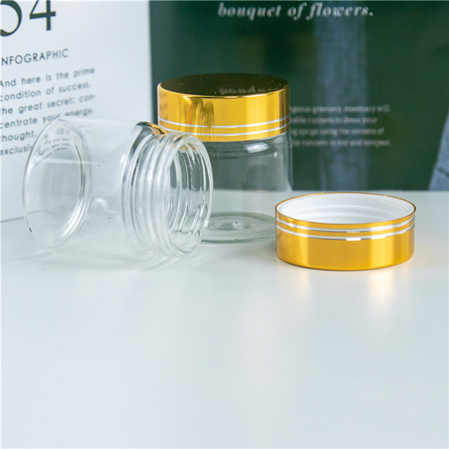 50ml Glass Bottle with Gold Screw Cover, Transparent Bottle can Hold Articles and Customized Logo, Mass Sale and Free of Freight