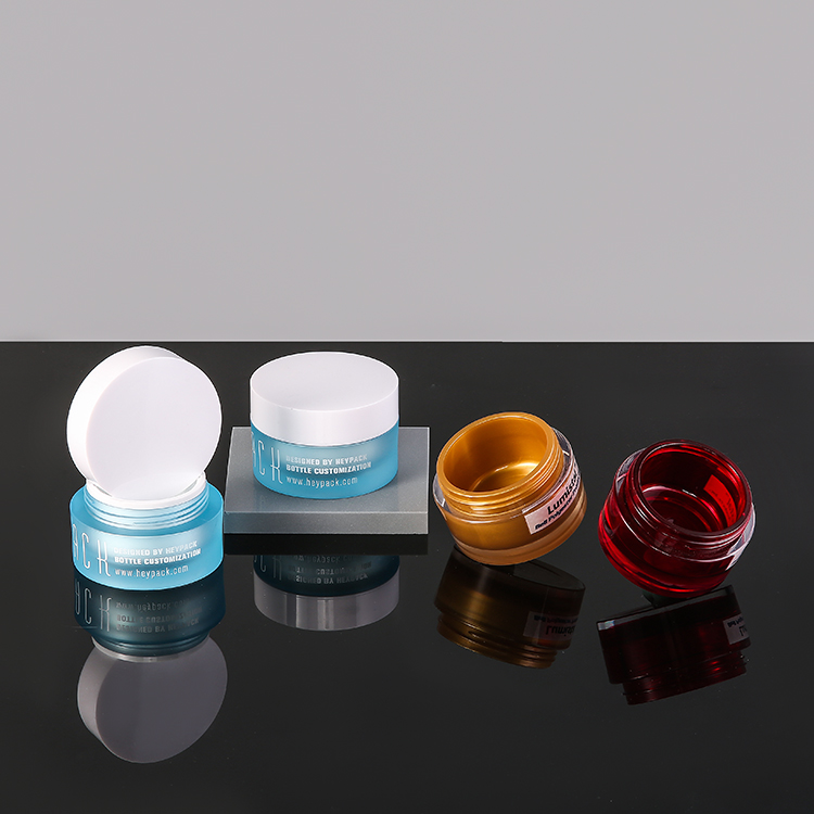 50ml Glass Like Thick Wall PET Plastic Cosmetic Cream Jar