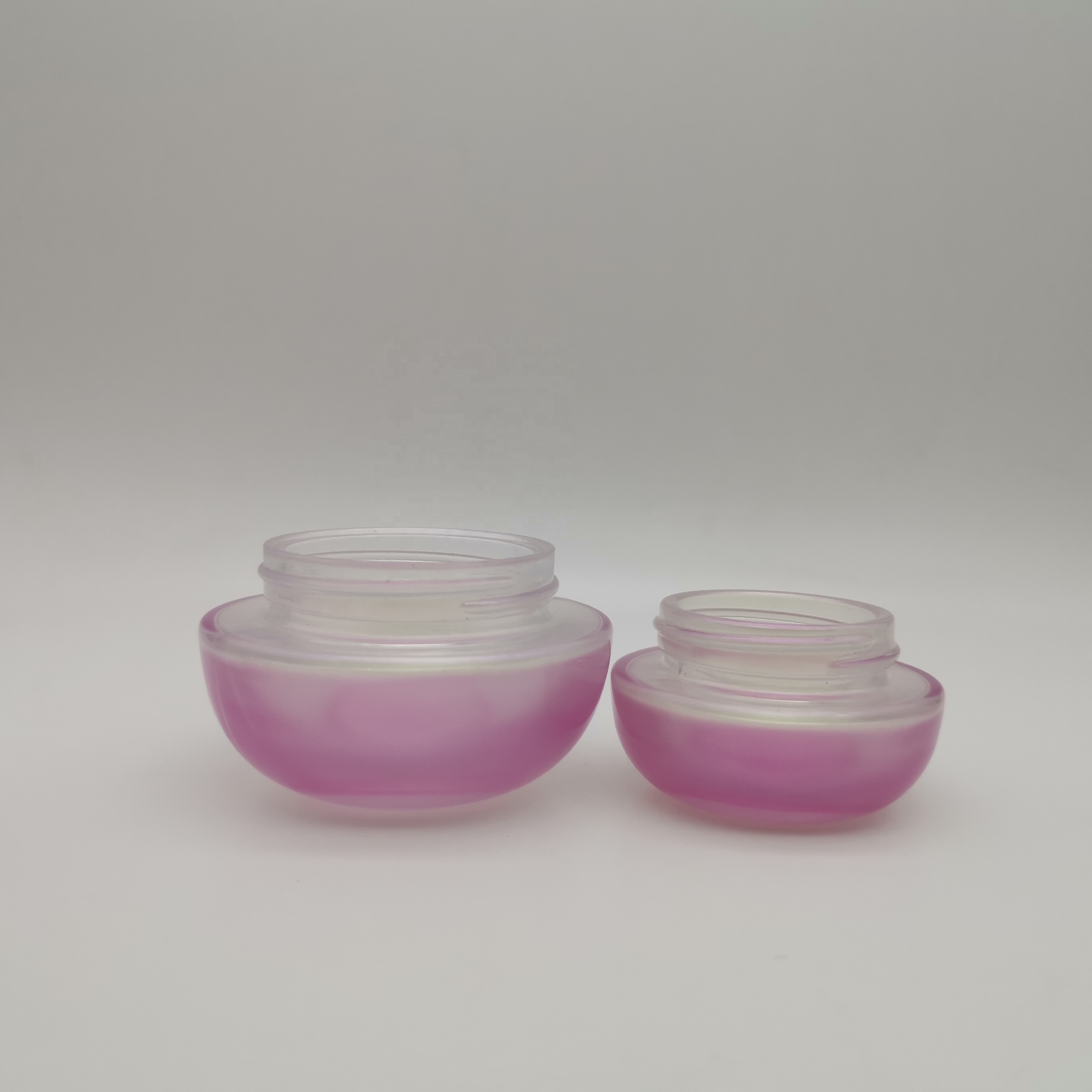 50ml Glass Pink Frosted Cosmetic Jar