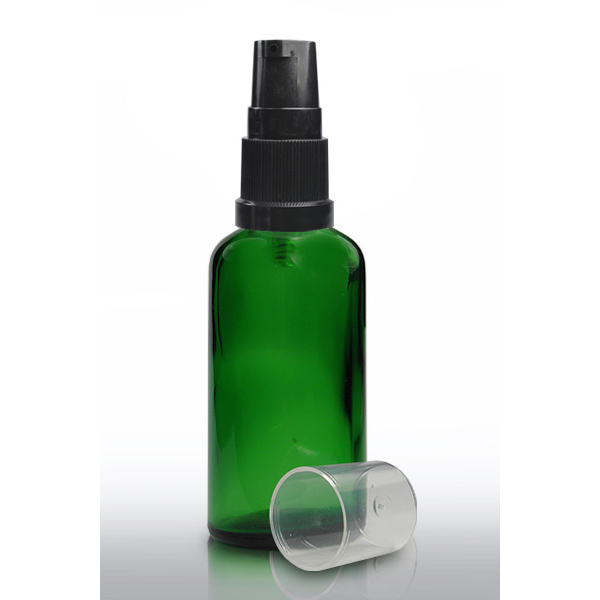 50ml Green DIN18mm Euro Glass Bottle Essential Oil Glass Bottle with dropper or screw cap or fine mist spray