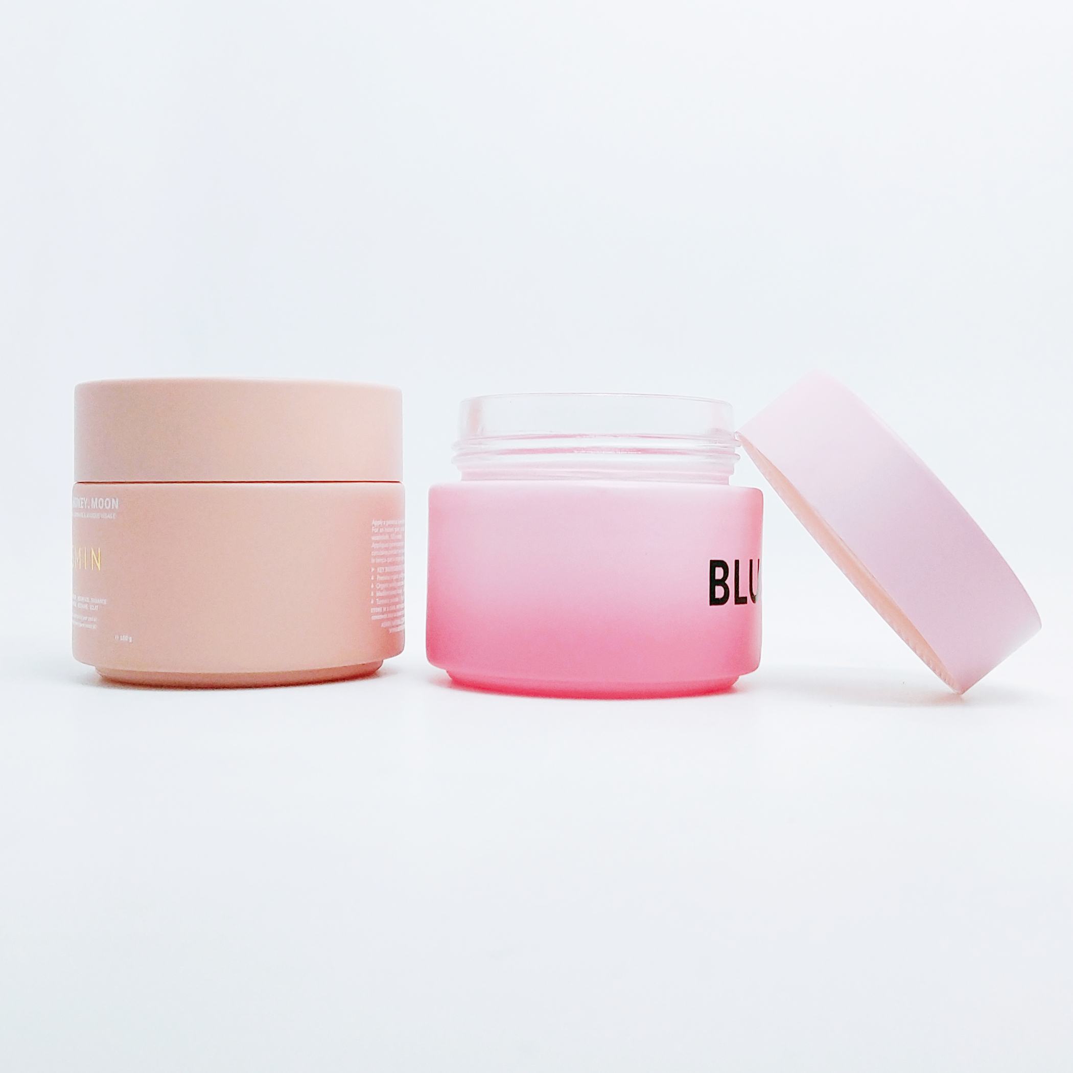 50ml Hemp Straight Sided Glass Luxury Jar 5g 10g 20g 30g 50g 100g 200g gradient grey glass cream jar with white lid