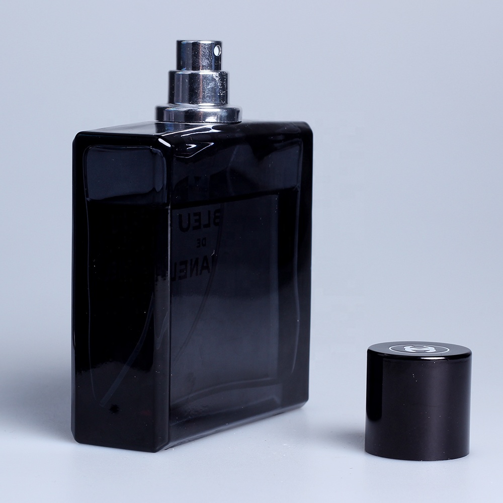 50ml High quality black glass spray mini empty perfume bottle for man